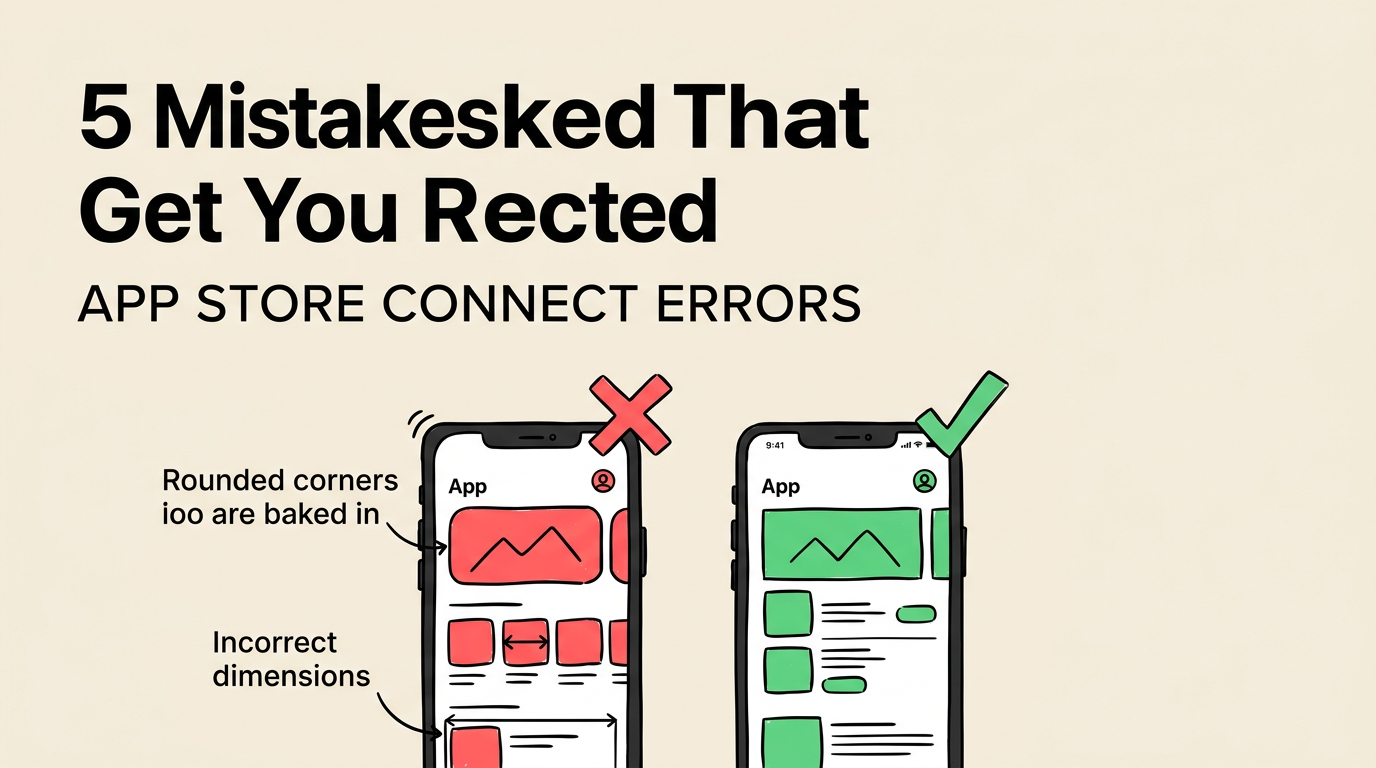 Infographic about common App Store screenshot mistakes